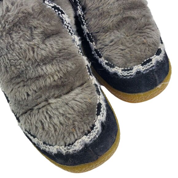 Vintage Snowland Black Suede Faux Fur Boots Sherpa Lined - Etsy Vintage SNOWLAND Boots Women Size 6 Black Gray Suede Shearling Faux Fur Outdoor